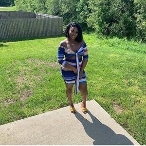 Open front midi dress